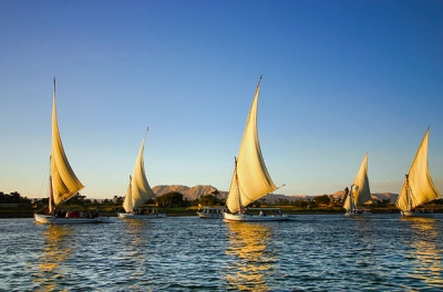 Felucca Ride on the surface of the Nile River in Luxor